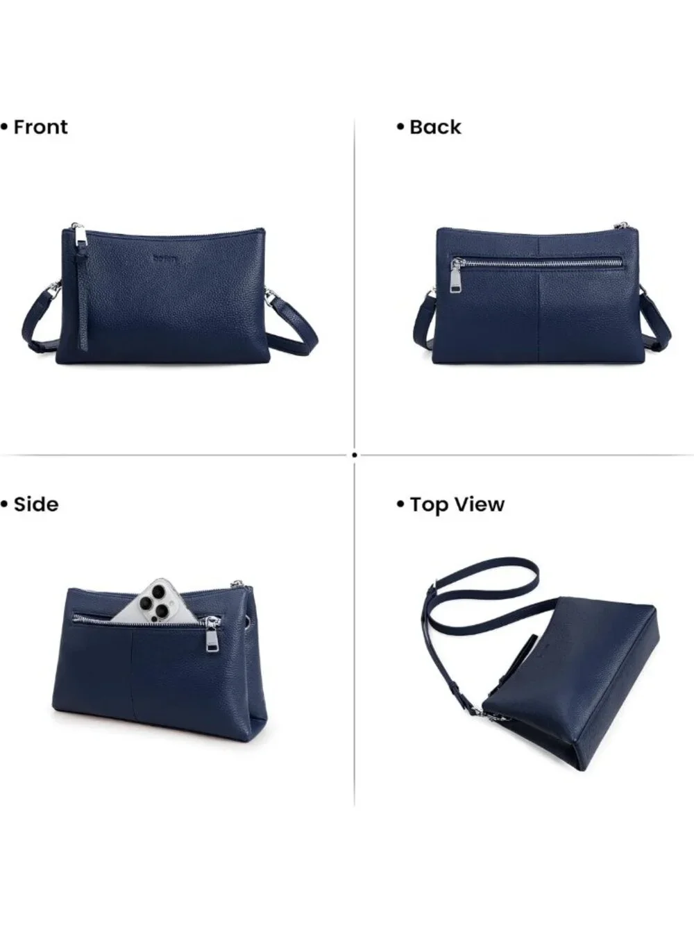 Stylish Small Leather Crossbody Bag for Women | RFID Purses for Travel & Daily